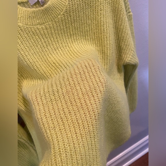 Madewell Ribbed Crewneck Sweater, Size M in Citron - Picture 4 of 6